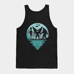 Bigfoot Mothman And Alien Tank Top